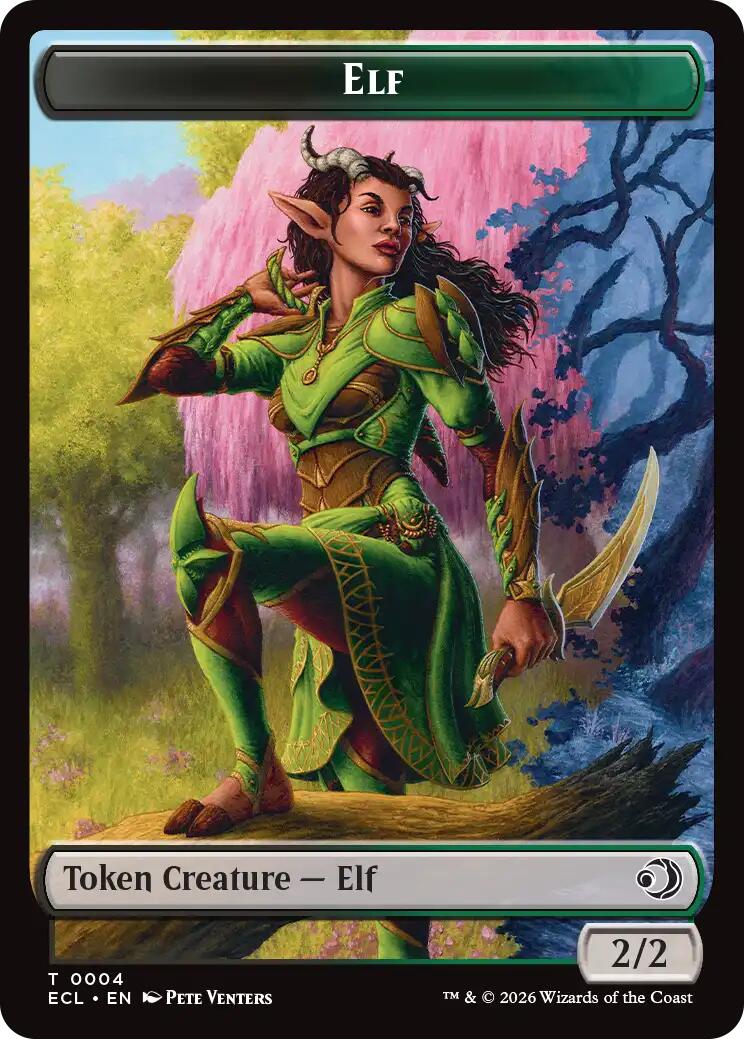 Elf // Kithkin (0007) Double-Sided Token [Lorwyn Eclipsed Tokens] MTG Single Magic: The Gathering | Red Claw Gaming