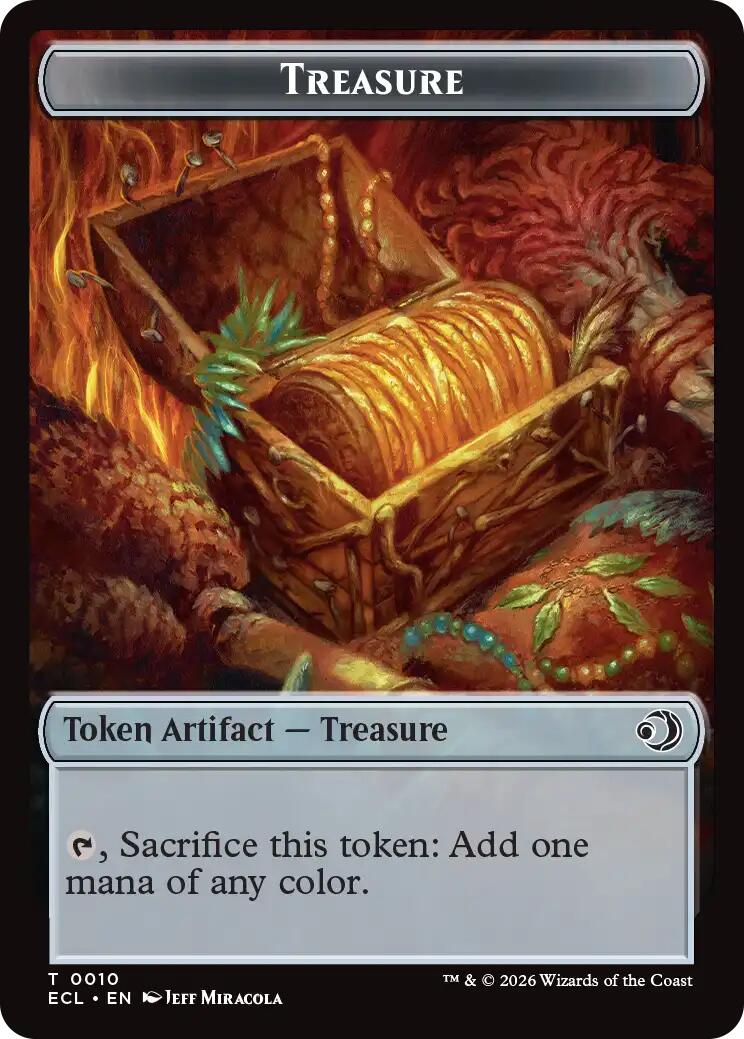 Kithkin // Treasure Double-Sided Token [Lorwyn Eclipsed Tokens] MTG Single Magic: The Gathering | Red Claw Gaming