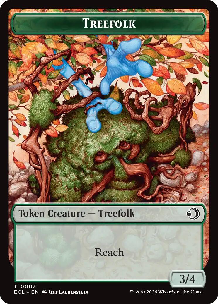 Treefolk // Goblin Double-Sided Token [Lorwyn Eclipsed Tokens] MTG Single Magic: The Gathering | Red Claw Gaming