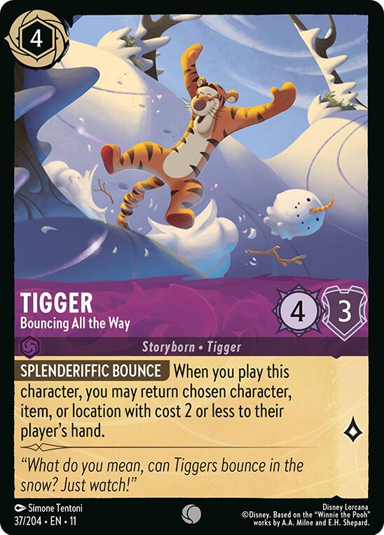Tigger - Bouncing All the Way (37/204) [Winterspell] Lorcana Single Disney | Red Claw Gaming