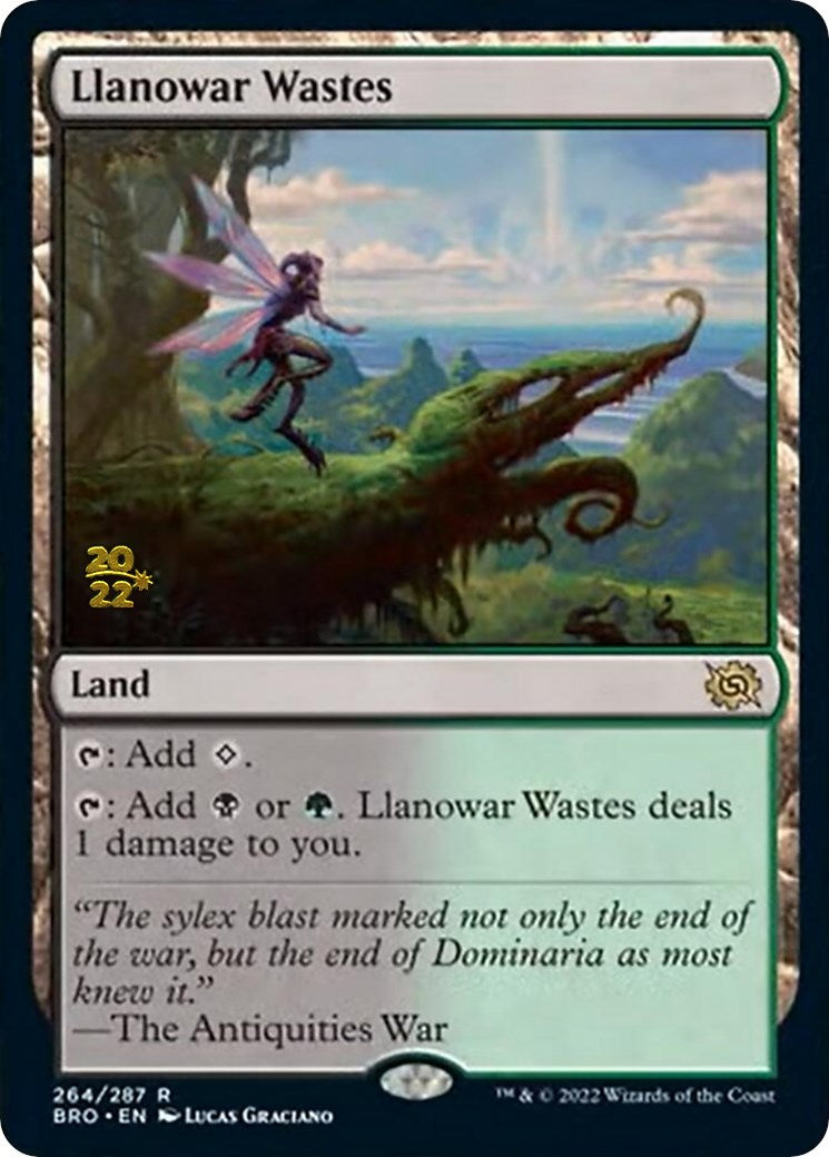 Llanowar Wastes [The Brothers' War Prerelease Promos] MTG Single Magic: The Gathering | Red Claw Gaming