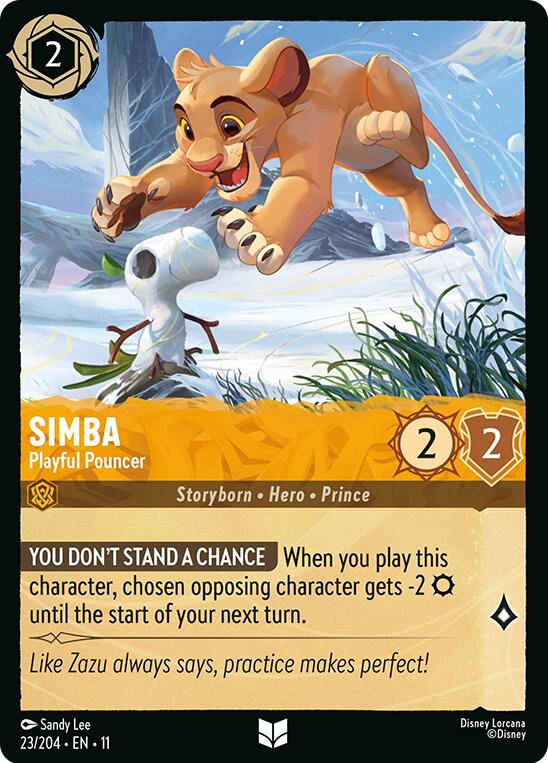 Simba - Playful Pouncer (23/204) [Winterspell] Lorcana Single Disney | Red Claw Gaming