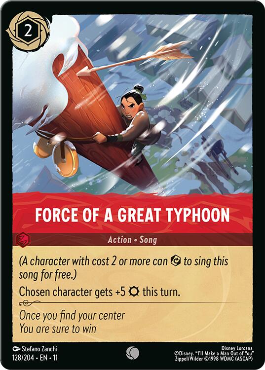 Force of a Great Typhoon (128/204) [Winterspell] Lorcana Single Disney | Red Claw Gaming