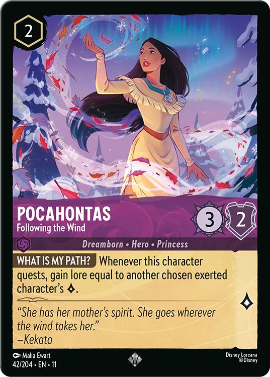 Pocahontas - Following the Wind (42/204) [Winterspell] Lorcana Single Disney | Red Claw Gaming