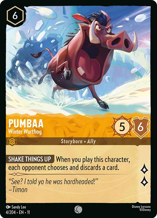 Pumbaa - Winter Warthog (4/204) [Winterspell] Lorcana Single Disney | Red Claw Gaming