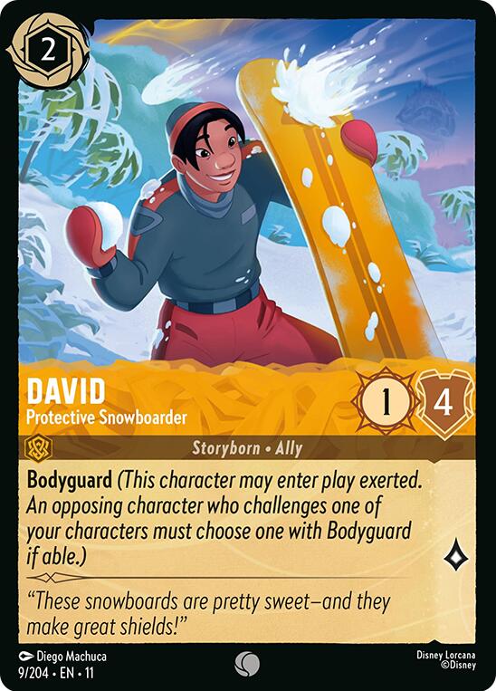 David - Protective Snowboarder (9/204) [Winterspell] Lorcana Single Disney | Red Claw Gaming