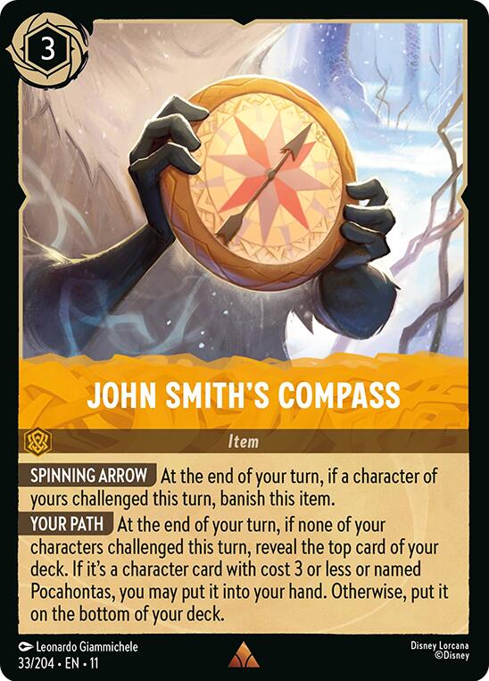 John Smith's Compass (33/204) [Winterspell] Lorcana Single Disney | Red Claw Gaming