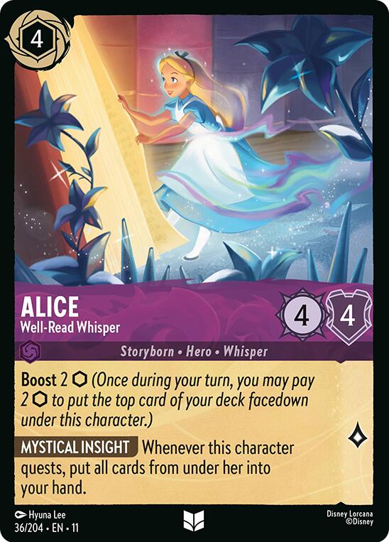 Alice - Well-Read Whisper (36/204) [Winterspell] Lorcana Single Disney | Red Claw Gaming