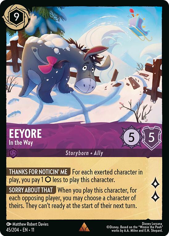 Eeyore - In the Way (45/204) [Winterspell] Lorcana Single Disney | Red Claw Gaming