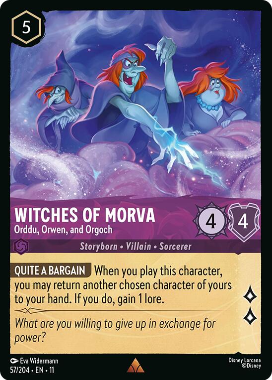 Witches of Morva - Orddu, Orwen, and Orgoch (57/204) [Winterspell] Lorcana Single Disney | Red Claw Gaming