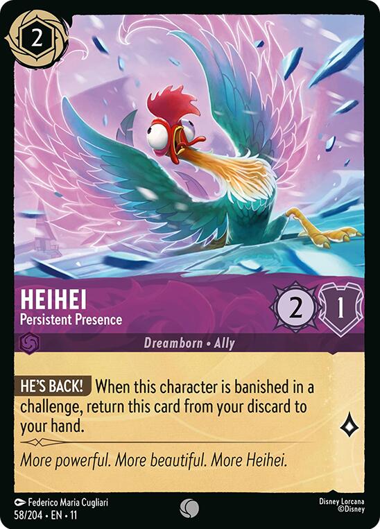 HeiHei - Persistent Presence (58/204) [Winterspell] Lorcana Single Disney | Red Claw Gaming