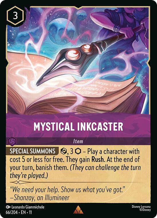 Mystical Inkcaster (66/204) [Winterspell] Lorcana Single Disney | Red Claw Gaming