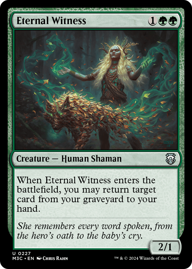 Eternal Witness (Ripple Foil) [Modern Horizons 3 Commander] MTG Single Magic: The Gathering | Red Claw Gaming
