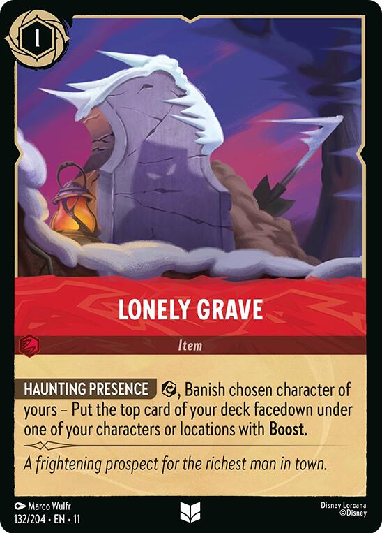 Lonely Grave (132/204) [Winterspell] Lorcana Single Disney | Red Claw Gaming
