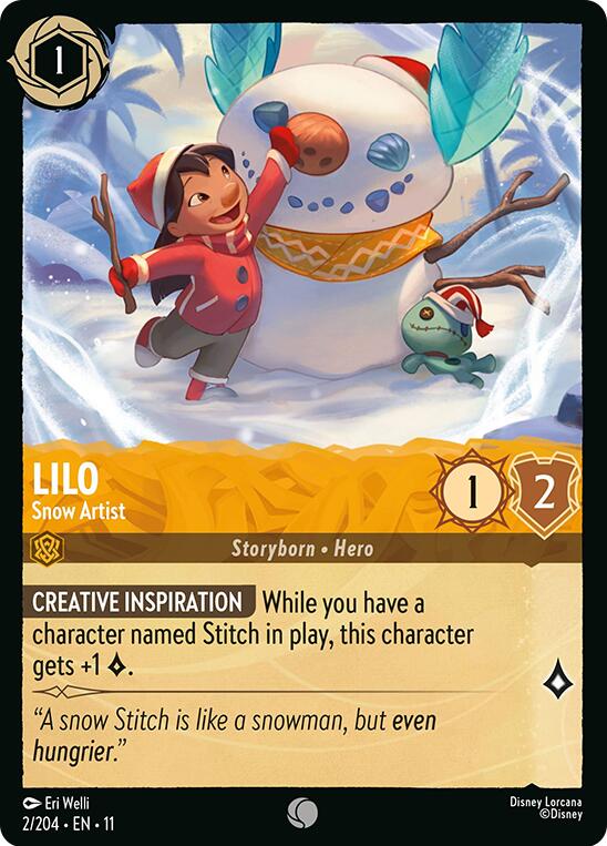 Lilo - Snow Artist (2/204) [Winterspell] Lorcana Single Disney | Red Claw Gaming