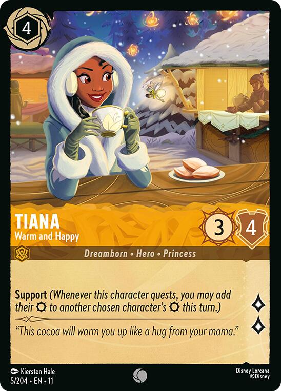 Tiana - Warm and Happy (5/204) [Winterspell] Lorcana Single Disney | Red Claw Gaming