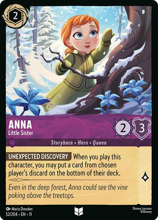 Anna - Little Sister (52/204) [Winterspell] Lorcana Single Disney | Red Claw Gaming