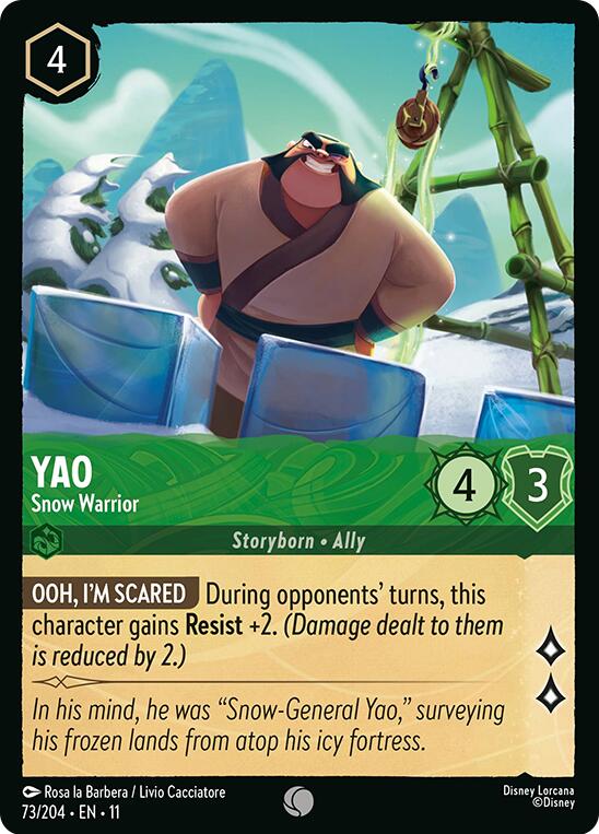 Yao - Snow Warrior (73/204) [Winterspell] Lorcana Single Disney | Red Claw Gaming