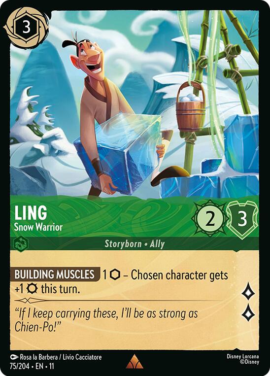 Ling - Snow Warrior (75/204) [Winterspell] Lorcana Single Disney | Red Claw Gaming