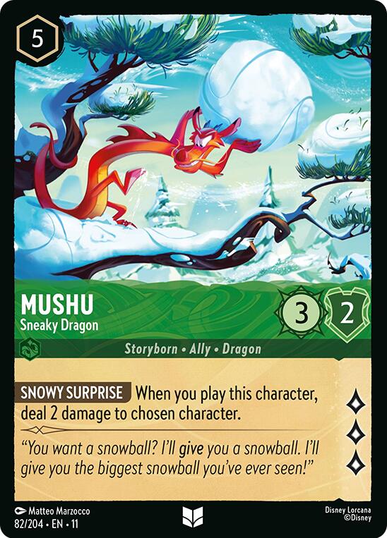 Mushu - Sneaky Dragon (82/204) [Winterspell] Lorcana Single Disney | Red Claw Gaming