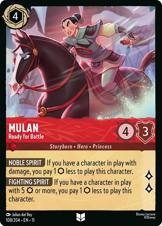 Mulan - Ready for Battle (108/204) [Winterspell] Lorcana Single Disney | Red Claw Gaming