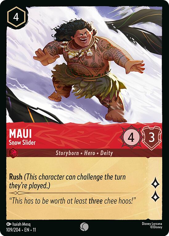 Maui - Snow Slider (109/204) [Winterspell] Lorcana Single Disney | Red Claw Gaming