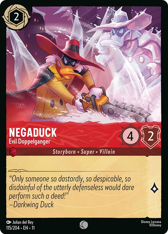 Negaduck - Evil Doppelganger (115/204) [Winterspell] Lorcana Single Disney | Red Claw Gaming