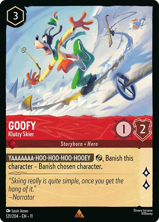 Goofy - Klutzy Skier (121/204) [Winterspell] Lorcana Single Disney | Red Claw Gaming
