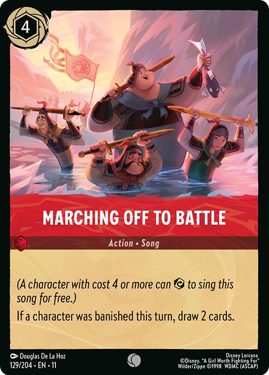 Marching Off to Battle (129/204) [Winterspell] Lorcana Single Disney | Red Claw Gaming