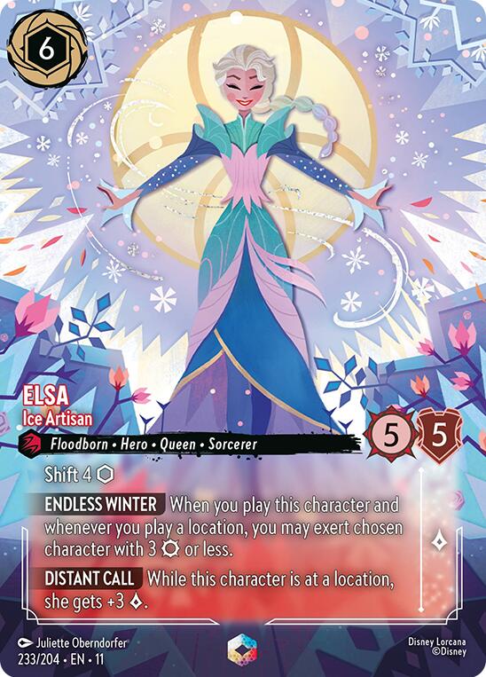 Elsa - Ice Artisan (Enchanted) (233/204) [Winterspell] Lorcana Single Disney | Red Claw Gaming