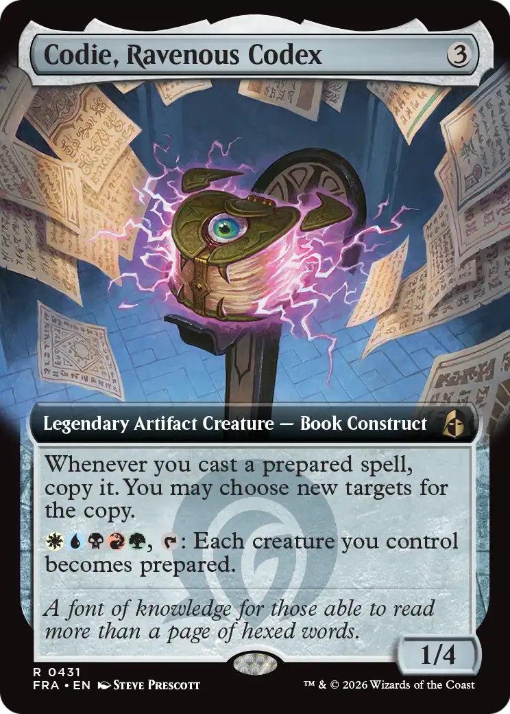 Codie, Ravenous Codex (Extended Art) [Reality Fracture] | Red Claw Gaming