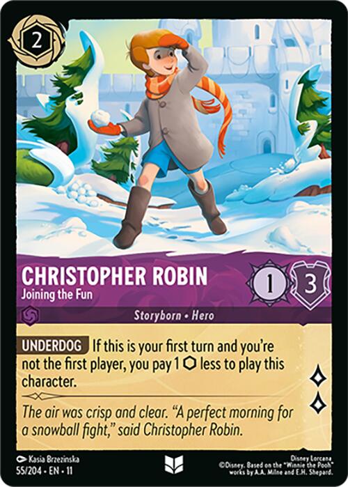 Christopher Robin - Joining the Fun (55/204) [Winterspell] Lorcana Single Disney | Red Claw Gaming