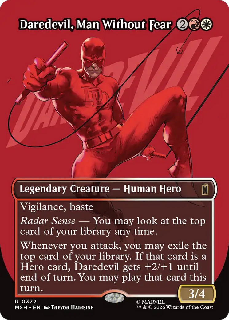Daredevil, Man Without Fear (Borderless) (0372) [Marvel Super Heroes] MTG Single Magic: The Gathering | Red Claw Gaming