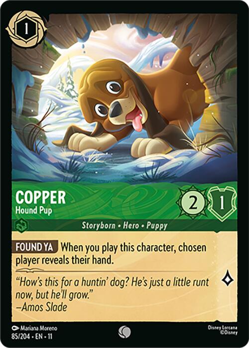 Copper - Hound Pup (85/204) [Winterspell] Lorcana Single Disney | Red Claw Gaming