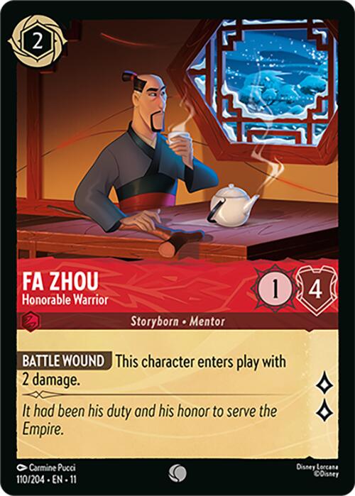 Fa Zhou - Honorable Warrior (110/204) [Winterspell] Lorcana Single Disney | Red Claw Gaming