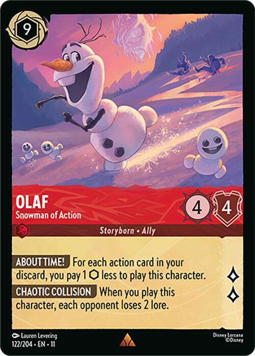 Olaf - Snowman of Action (122/204) [Winterspell] Lorcana Single Disney | Red Claw Gaming