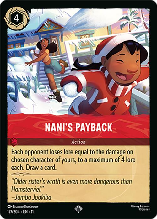 Nani's Payback (127/204) [Winterspell] Lorcana Single Disney | Red Claw Gaming