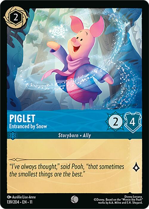 Piglet - Entranced by Snow (139/204) [Winterspell] Lorcana Single Disney | Red Claw Gaming