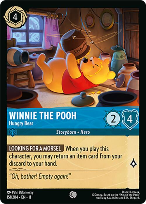 Winnie the Pooh - Hungry Bear (151/204) [Winterspell] Lorcana Single Disney | Red Claw Gaming