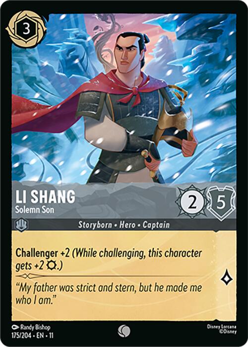 Li Shang - Solemn Son (175/204) [Winterspell] Lorcana Single Disney | Red Claw Gaming