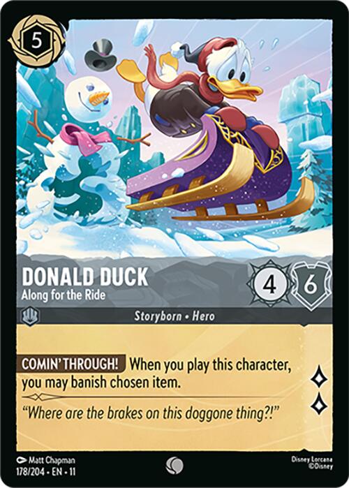 Donald Duck - Along for the Ride (178/204) [Winterspell] Lorcana Single Disney | Red Claw Gaming