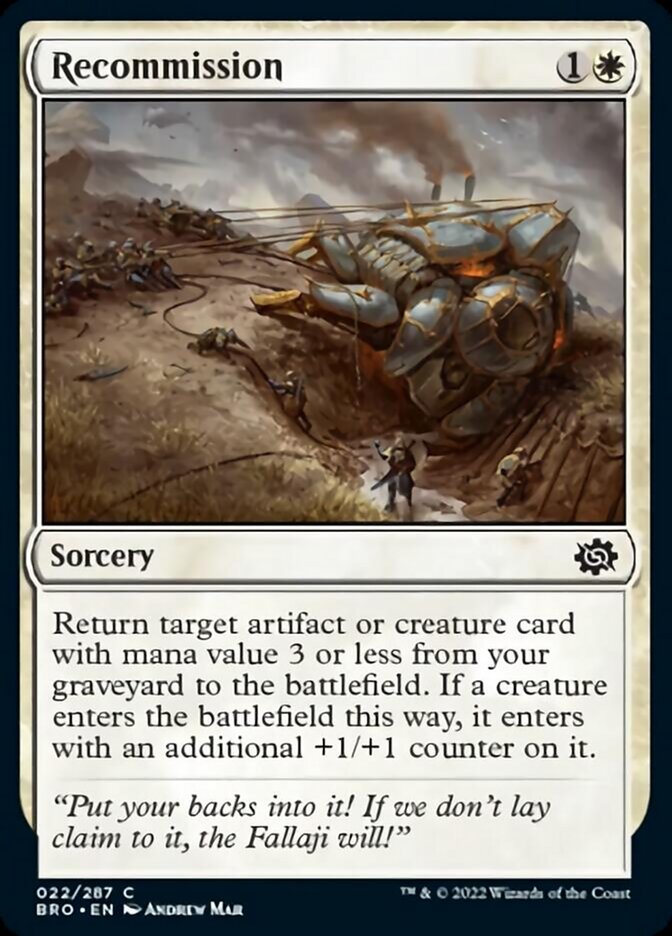 Recommission [The Brothers' War] MTG Single Magic: The Gathering | Red Claw Gaming
