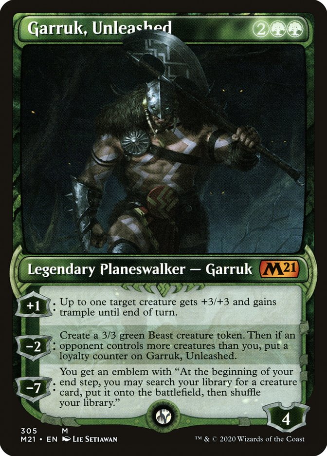 Garruk, Unleashed (Showcase) [Core Set 2021] MTG Single Magic: The Gathering | Red Claw Gaming