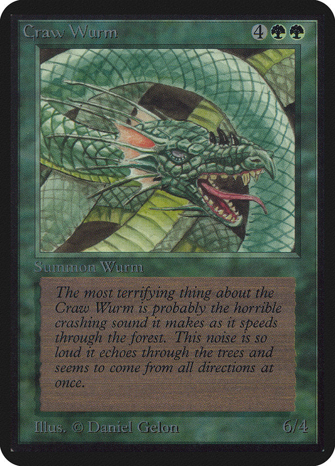 Craw Wurm [Alpha Edition] MTG Single Magic: The Gathering | Red Claw Gaming