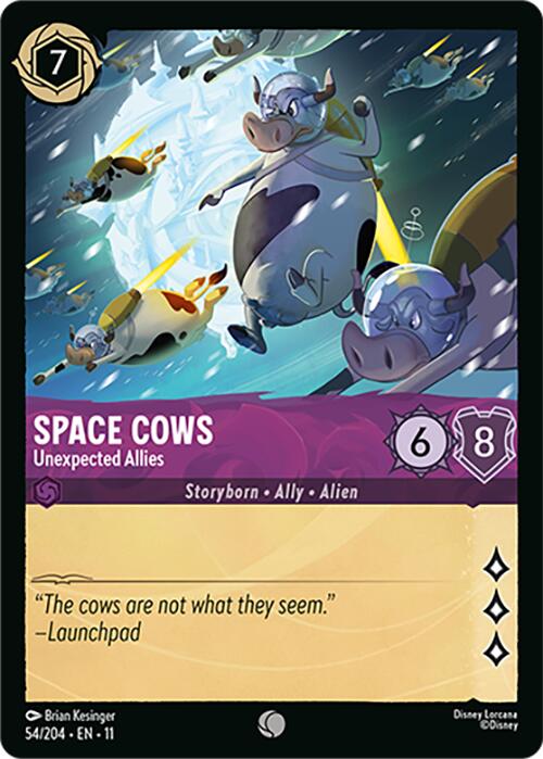Space Cows - Unexpected Allies (54/204) [Winterspell] Lorcana Single Disney | Red Claw Gaming