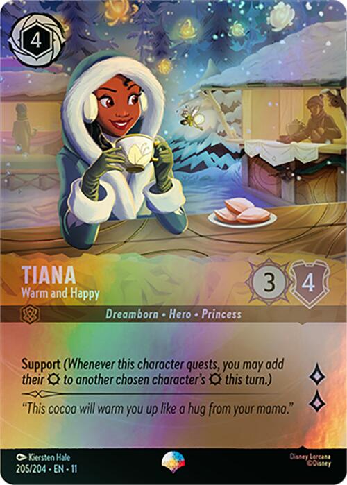 Tiana - Warm and Happy (Epic) (205/204) [Winterspell] Lorcana Single Disney | Red Claw Gaming