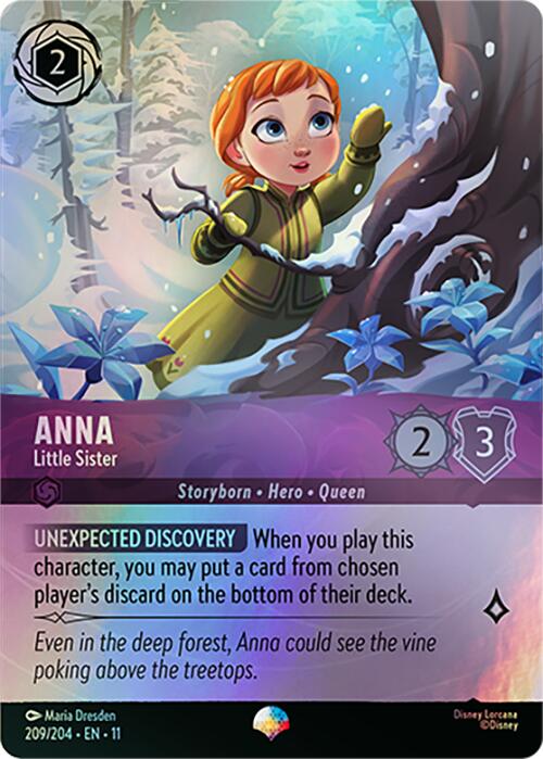 Anna - Little Sister (Epic) (209/204) [Winterspell] Lorcana Single Disney | Red Claw Gaming