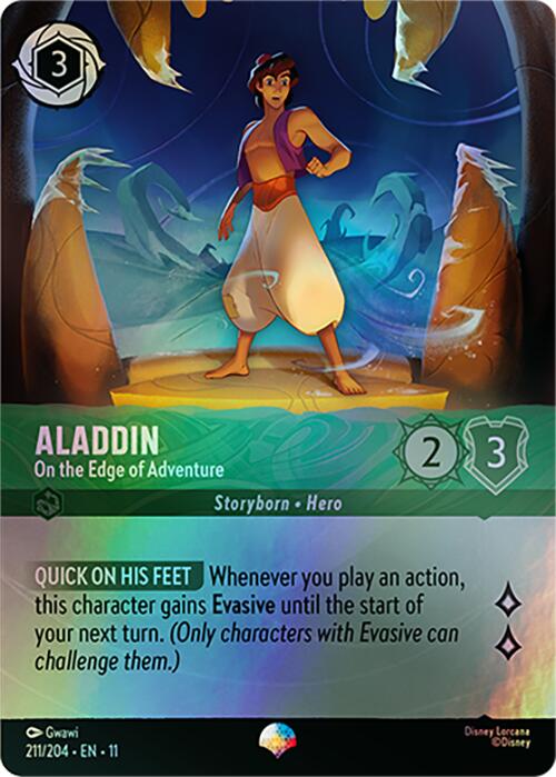 Aladdin - On the Edge of Adventure (Epic) (211/204) [Winterspell] Lorcana Single Disney | Red Claw Gaming
