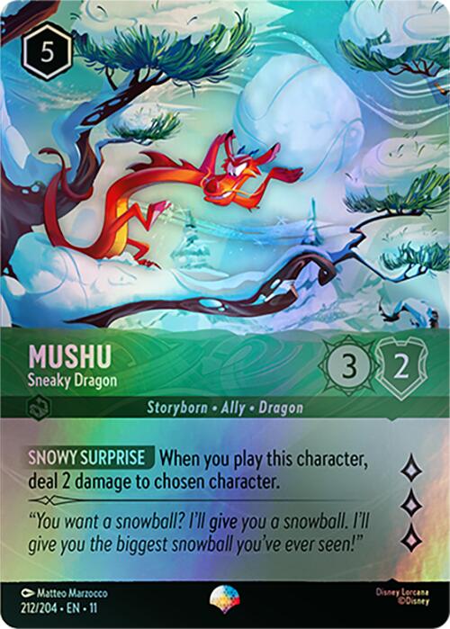 Mushu - Sneaky Dragon (Epic) (212/204) [Winterspell] Lorcana Single Disney | Red Claw Gaming
