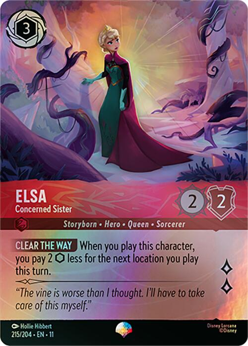 Elsa - Concerned Sister (Epic) (215/204) [Winterspell] Lorcana Single Disney | Red Claw Gaming
